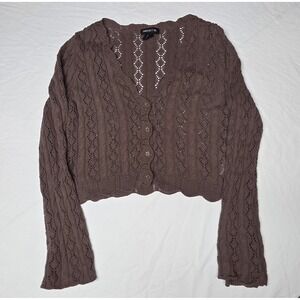 Arden B. Brown Knit Cardigan Longsleeve Size XL